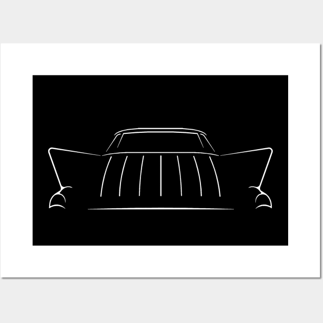 1957 Chevy Nomad - rear stencil, white Wall Art by mal_photography